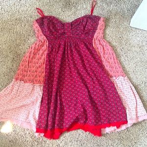 Free People Bohemian Strapless Babydoll Dress